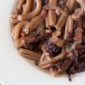 Pasta di farro con radicchio e pancetta