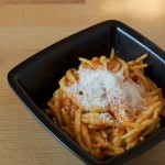 Trofie con sugo di peperonata